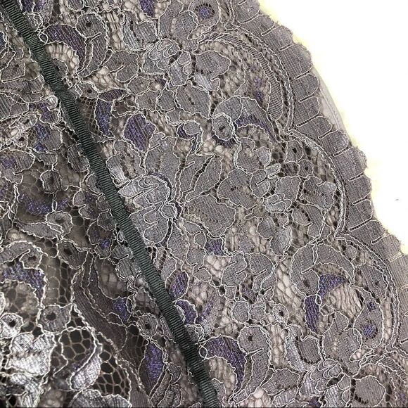 DKNY lace midi skirt below knee dusty purple 6 EUC - Picture 11 of 11
